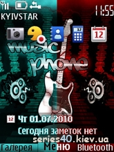 Music Phone Red and Blue by oooleg | 240*320