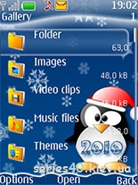 swf penguin and new year by xailin  | 240*320